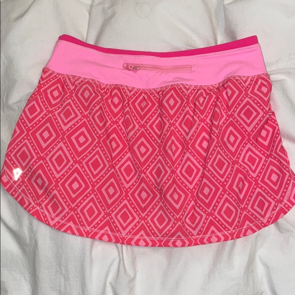 Ivivva girls hot pink patterned skirt
